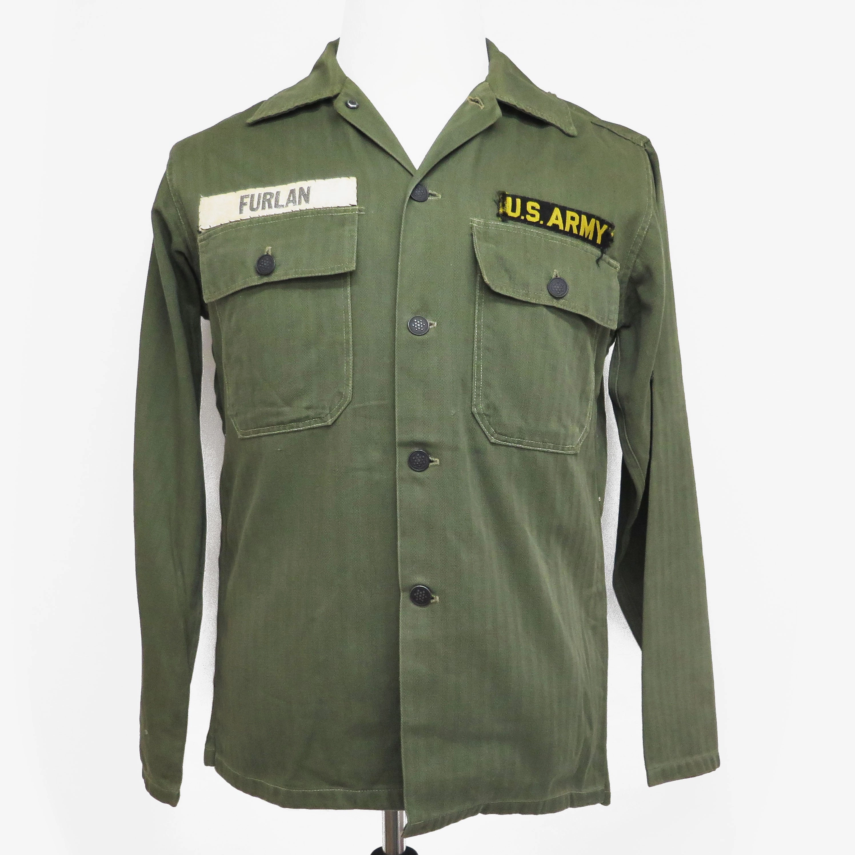 Neutral Colors Casual Vibes VINTAGE US ARMY UTILITY SHIRT HBT 13 STARS BUTTONS 1950S KOREAN WAR PATCH SMALL