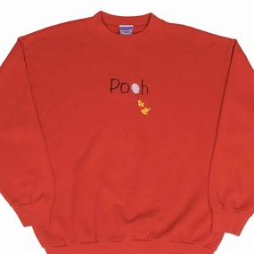 VINTAGE DISNEY WINNIE THE POOH EMBROIDERED 1990S SWEATSHIRT LARGE MADE IN USA Stylish Layer