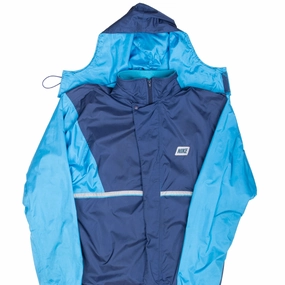 Multi Pocket Style VINTAGE NIKE BLUE WINDBREAKER HOODED JACKET LATE 1980S LARGE