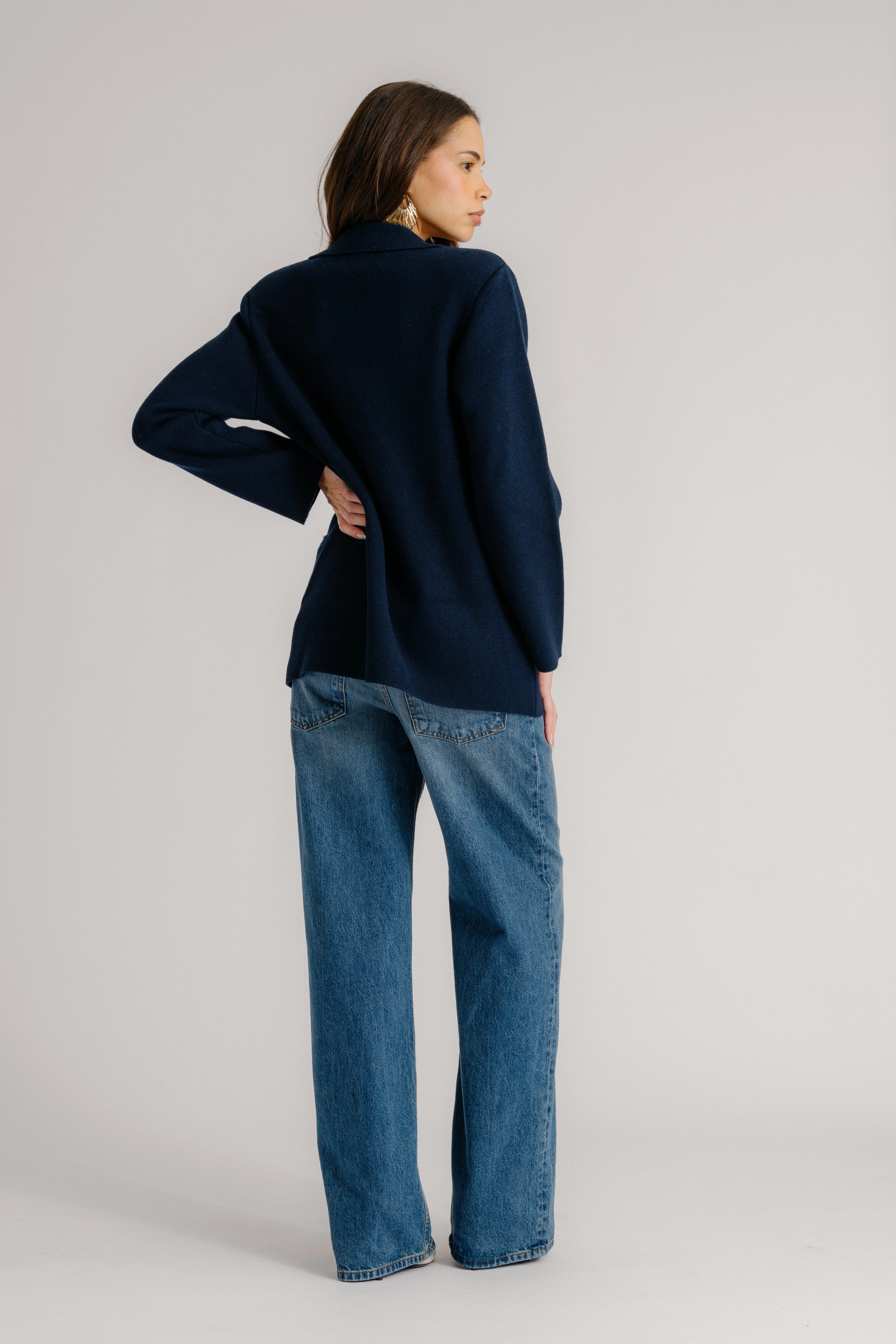 VIVIAN RELAXED DOUBLE BREASTED BLAZER | MIDNIGHT NAVY Sporty Protection Bold Look