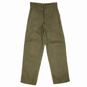 Tagless Design VINTAGE US ARMY UTILITY TROUSERS HBT PANTS 1950S KOREAN WAR SIZE SMALL 30X31