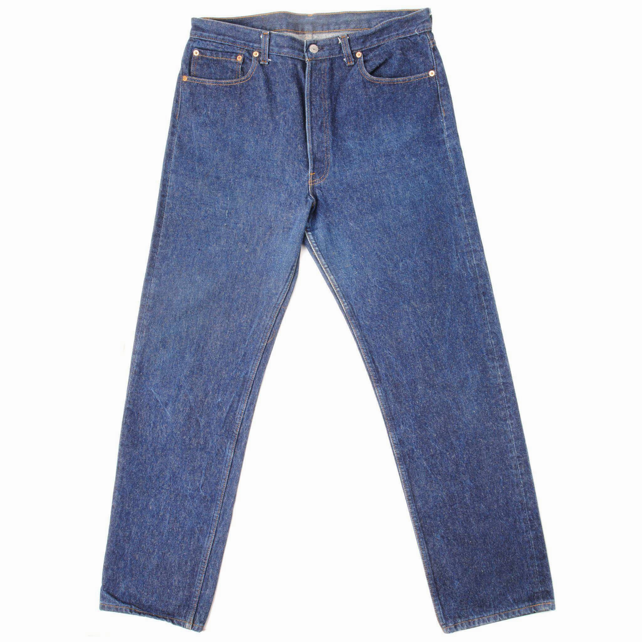 VINTAGE LEVIS 501 JEANS INDIGO 1988-1993 SIZE W35 L32 MADE IN USA Perfect Fit Design