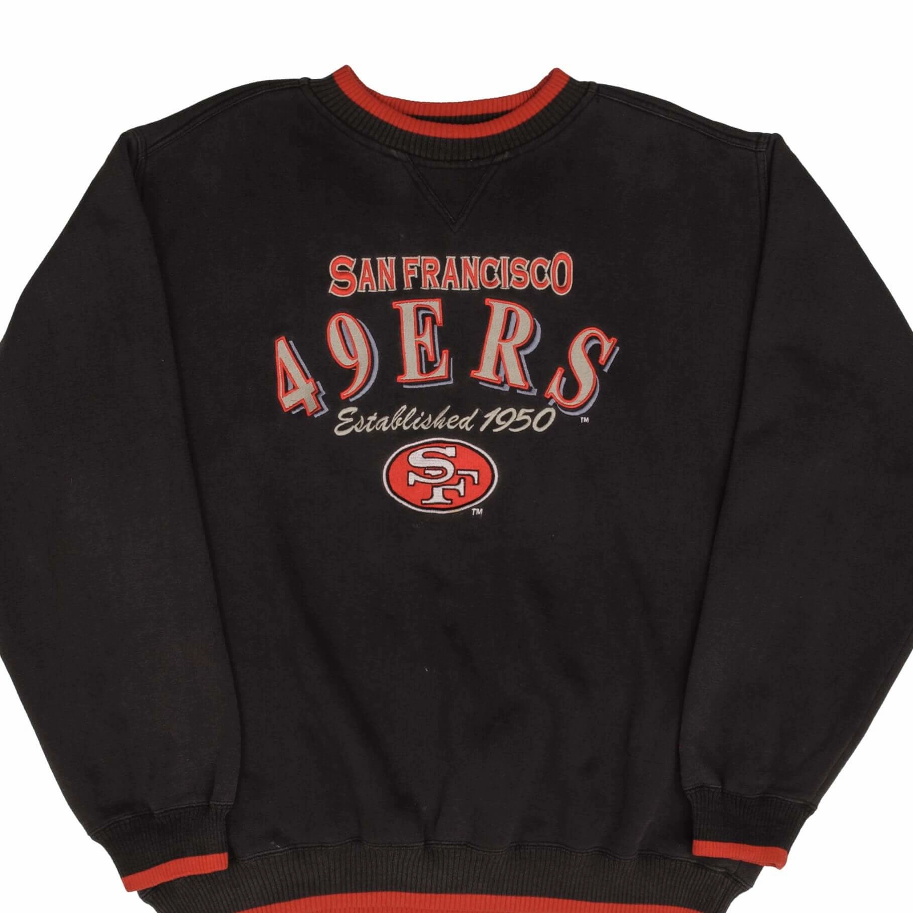 Layer Sporty VINTAGE NFL SAN FRANCISCO 49ERS 1990S EMBROIDERED SWEATSHIRT SIZE XL