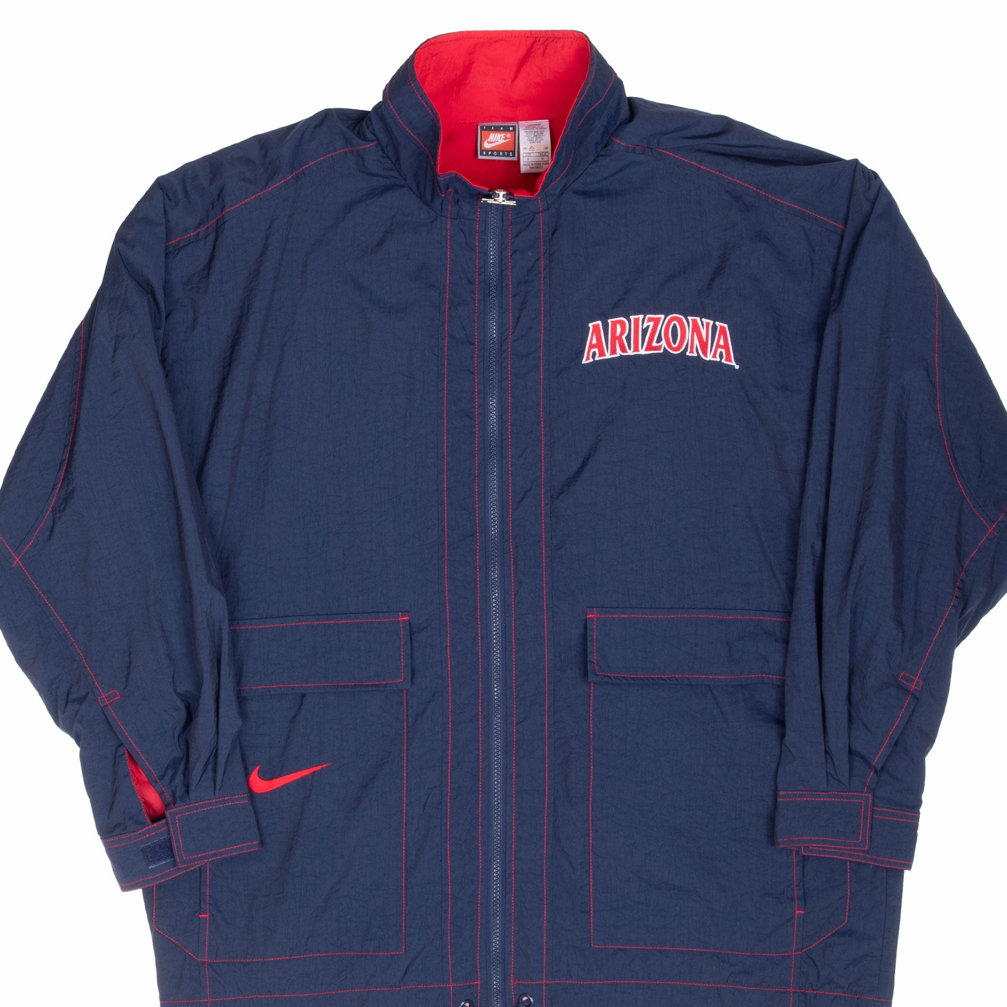 VINTAGE NIKE NCAA UNIVERSITY OF ARIZONA WINDBREAKER JACKET 1990S MEDIUM Rainproof Wear