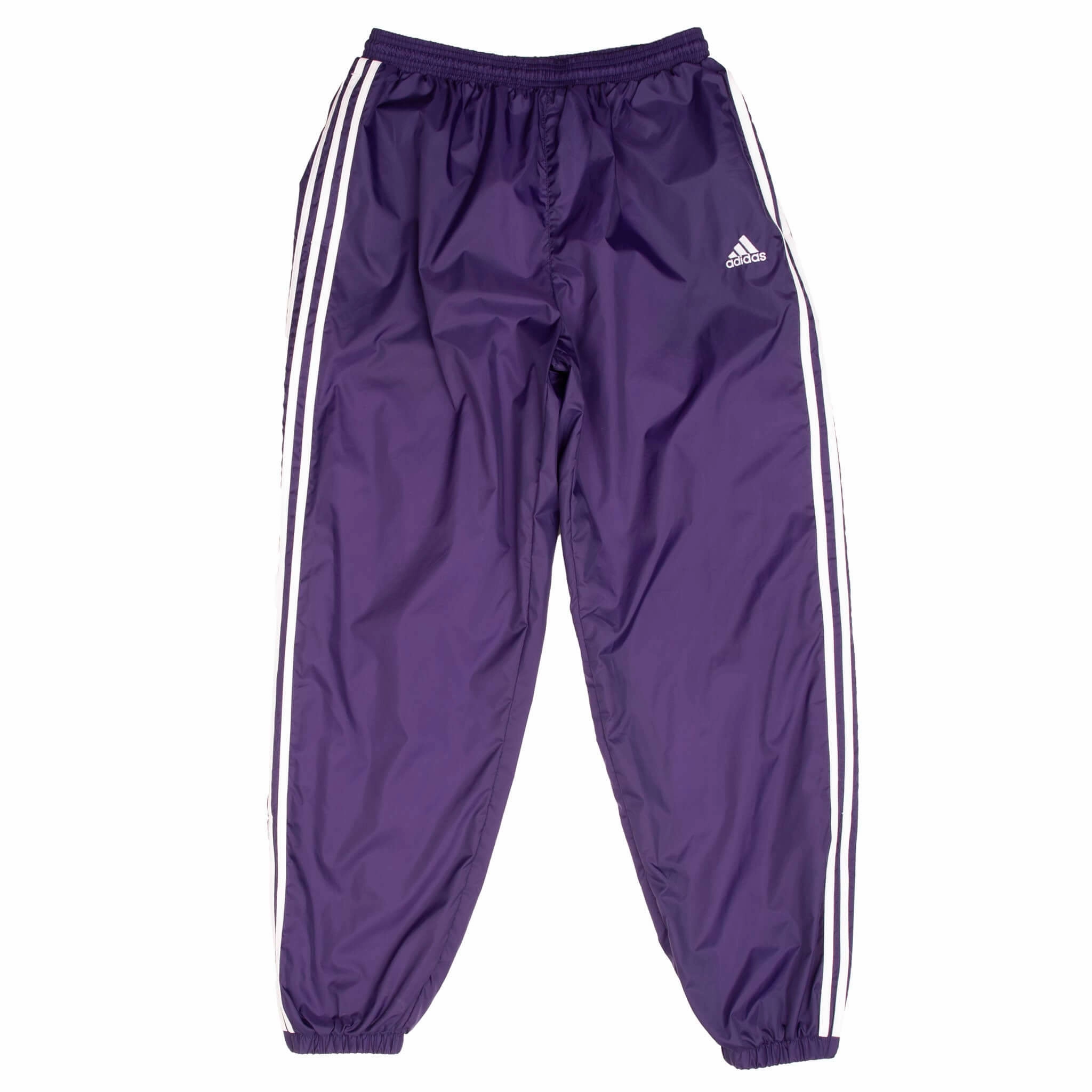 Comfortable Sole Training Shorts Capri VINTAGE ADIDAS THREE STRIPES PURPLE NYLON TRACK PANTS 1990S SIZE LARGE