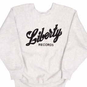 Soft Wearable family wear VINTAGE LIBERTY RECORD SWEATSHIRT 1990S 1980S SIZE LARGE MADE IN USA