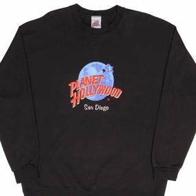 Basic Wear VINTAGE PLANET HOLLYWOOD EMBROIDERED SWEATSHIRT 1990S SIZE XL MADE IN USA
