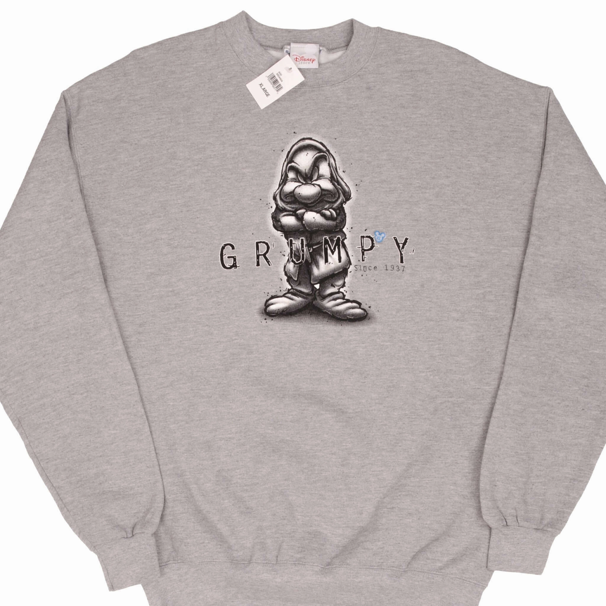 Casual Urban Style VINTAGE DISNEY GRUMPY SNOW WHITE SWEATSHIRT 1990S SIZE XL MADE IN USA DEADSTOCK