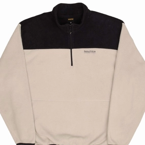 Weather Coat VINTAGE NAUTICA COMPETITION PULLOVER FLEECE JACKET 1990S SIZE 2XL MADE IN USA