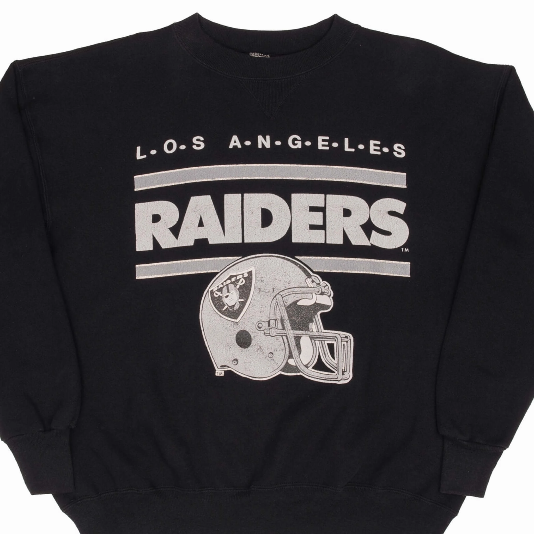 VINTAGE NFL LOS ANGELES RAIDERS CHAMPION 1990S SWEATSHIRT SIZE LARGE MADE IN USA Scoop neck product poplin smoothness