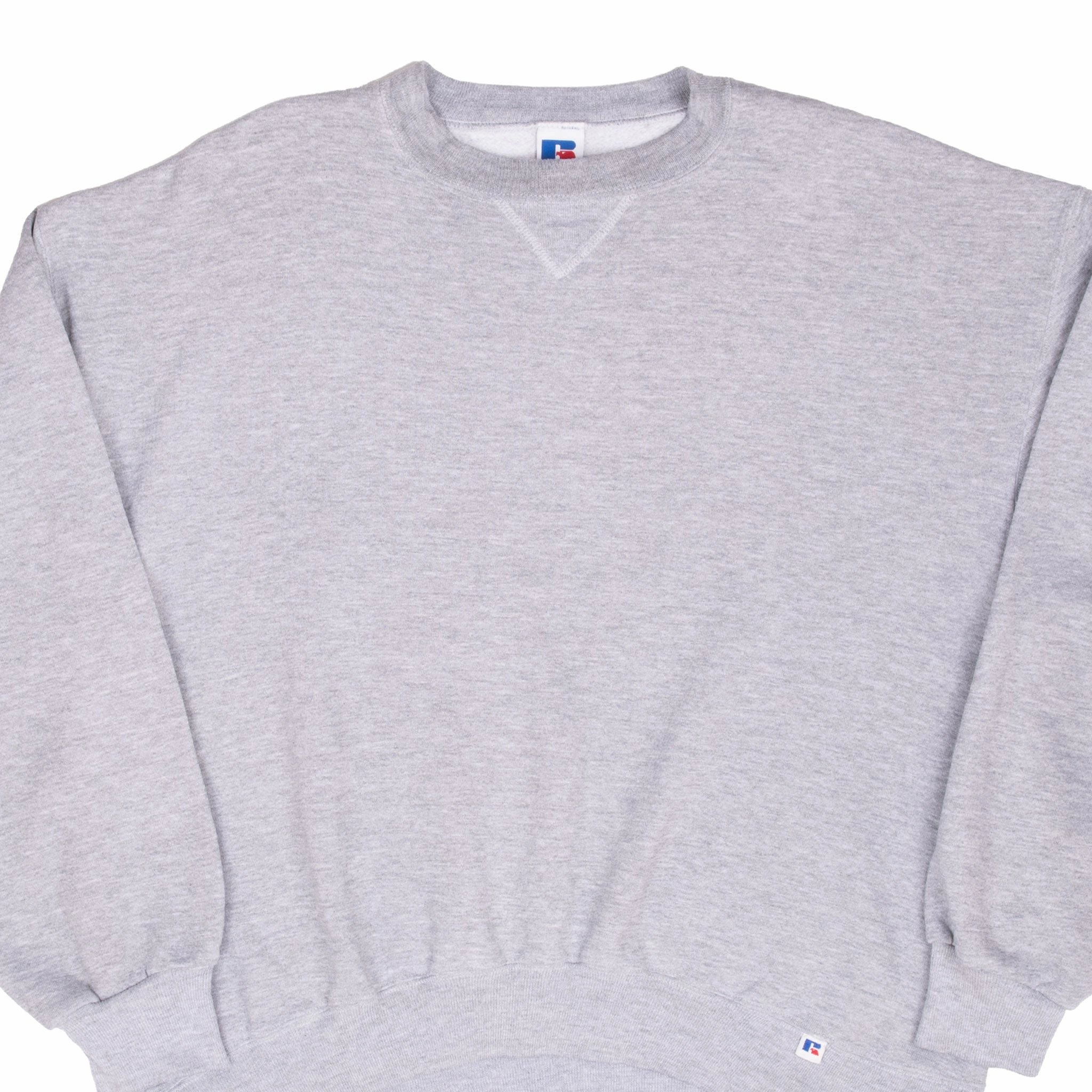 suitable for gifts Yoga wear VINTAGE RUSSELL ATHLETIC BLANK GREY SWEATSHIRT 1990S XL MADE IN USA