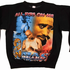 Weekend Casual VINTAGE BOOTLEG 2PAC SWEATSHIRT 1990S SIZE LARGE