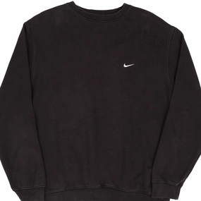 VINTAGE NIKE CLASSIC SWOOSH BLACK SWEATSHIRT 2000S XL Cozy Choice