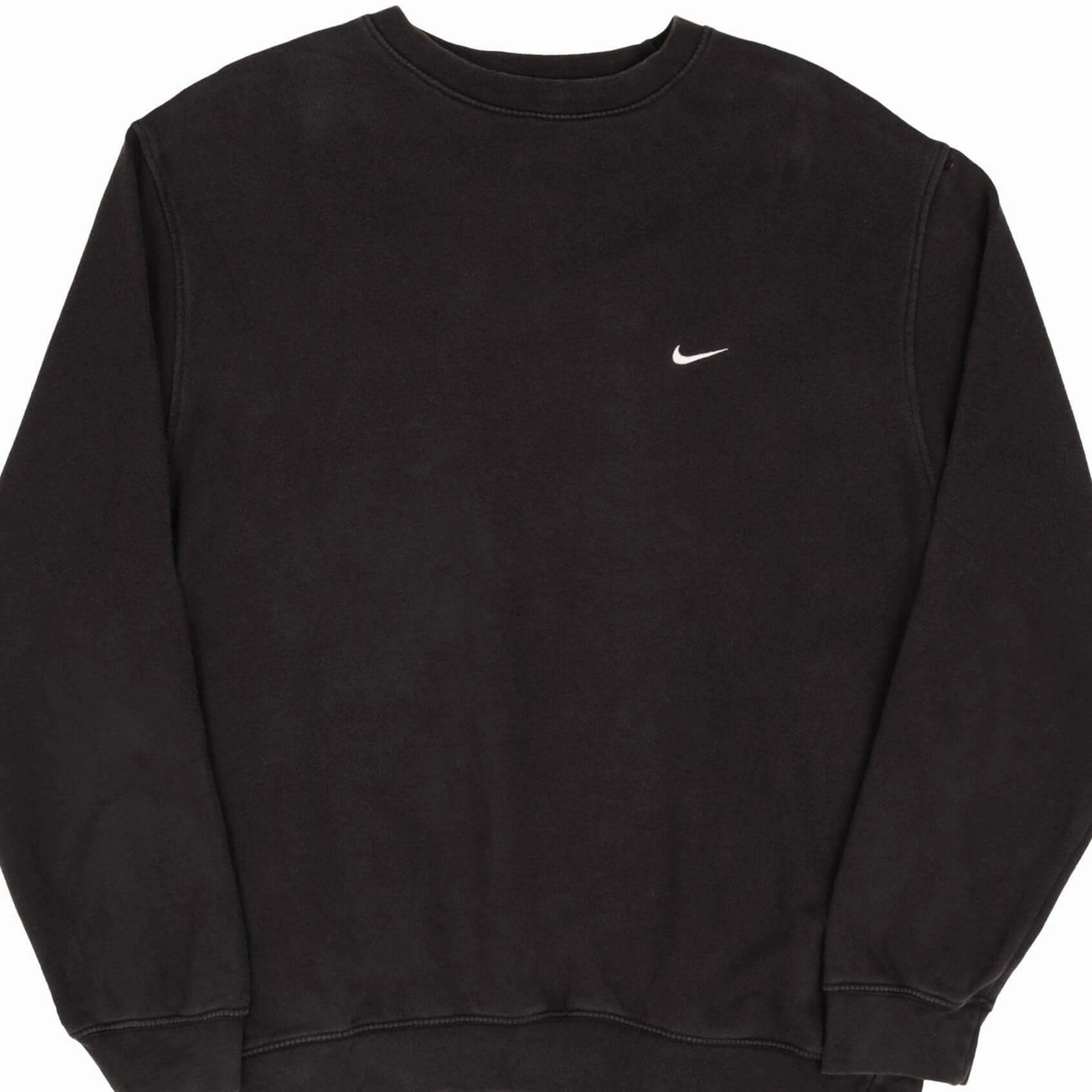 VINTAGE NIKE CLASSIC SWOOSH BLACK SWEATSHIRT 2000S XL Cozy Choice