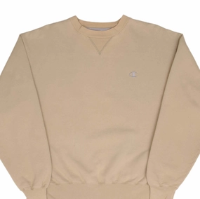VINTAGE CHAMPION CLASSIC BEIGE SWEATSHIRT 2000S SIZE LARGE Comfortable For Walking Indoor Wear