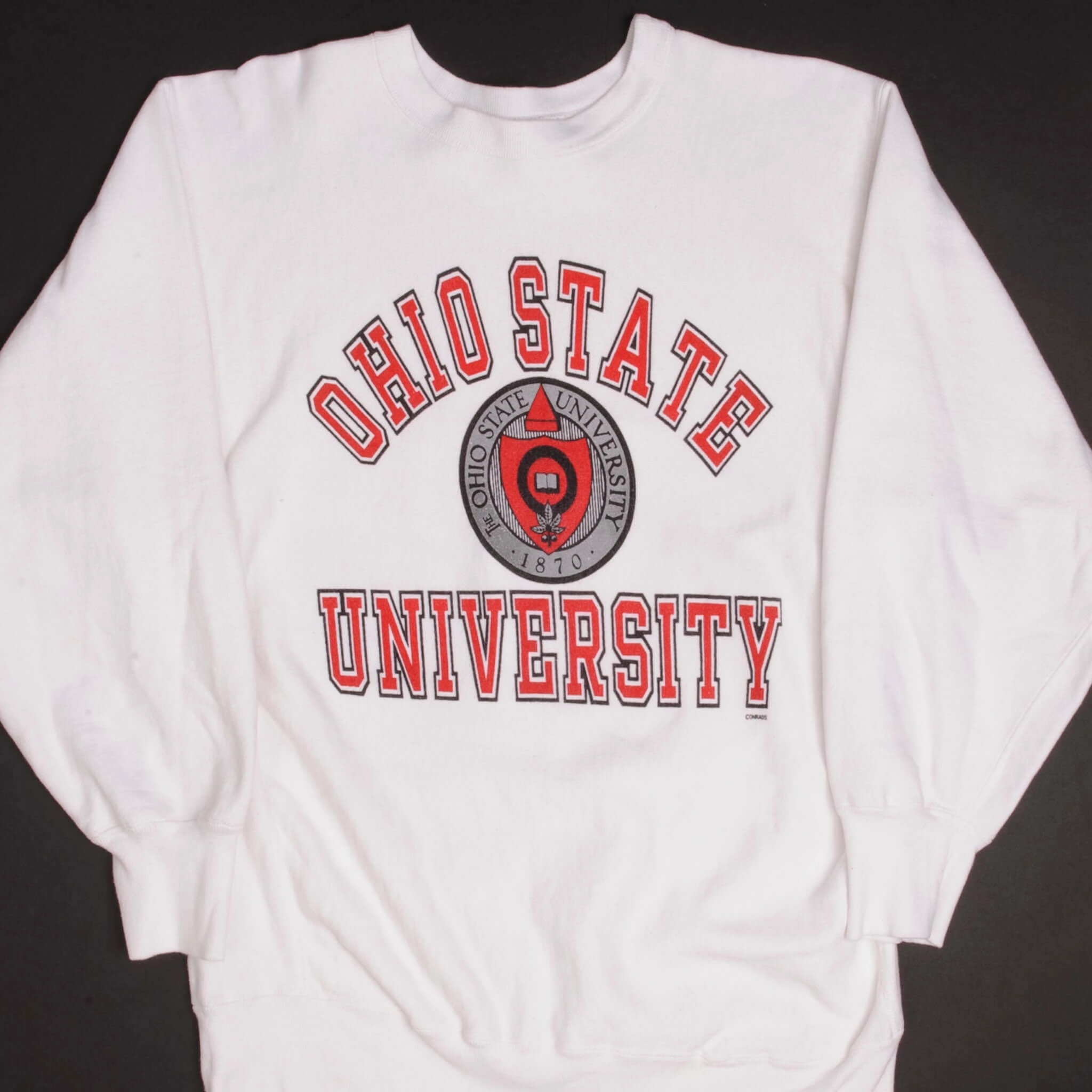sock accents VINTAGE CHAMPION REVERSE WEAVE OHIO STATE SWEATSHIRT 1980s SIZE XL MADE IN USA