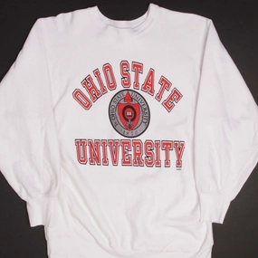 sock accents VINTAGE CHAMPION REVERSE WEAVE OHIO STATE SWEATSHIRT 1980s SIZE XL MADE IN USA