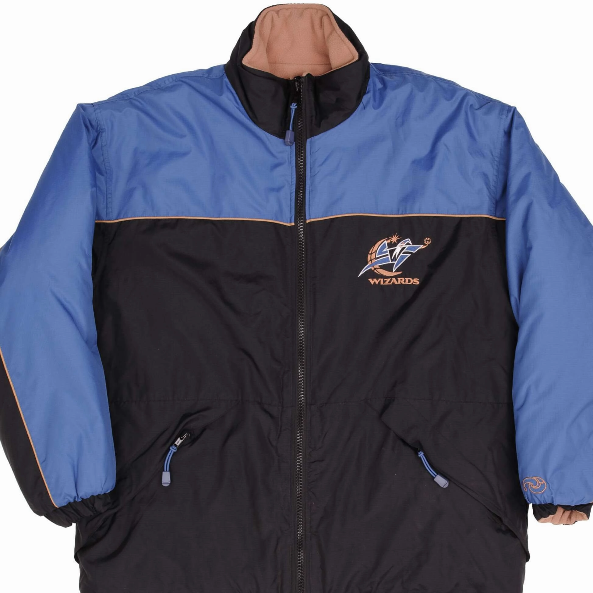 UV-protection VINTAGE NBA WASHINGTON WIZARDS REVERSIBLE JACKET 1990S SIZE LARGE DEADSTOCK
