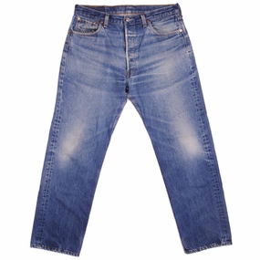 VINTAGE LEVIS 501 JEANS INDIGO SIZE W35 L29 1990's MADE IN USA Relaxed Style