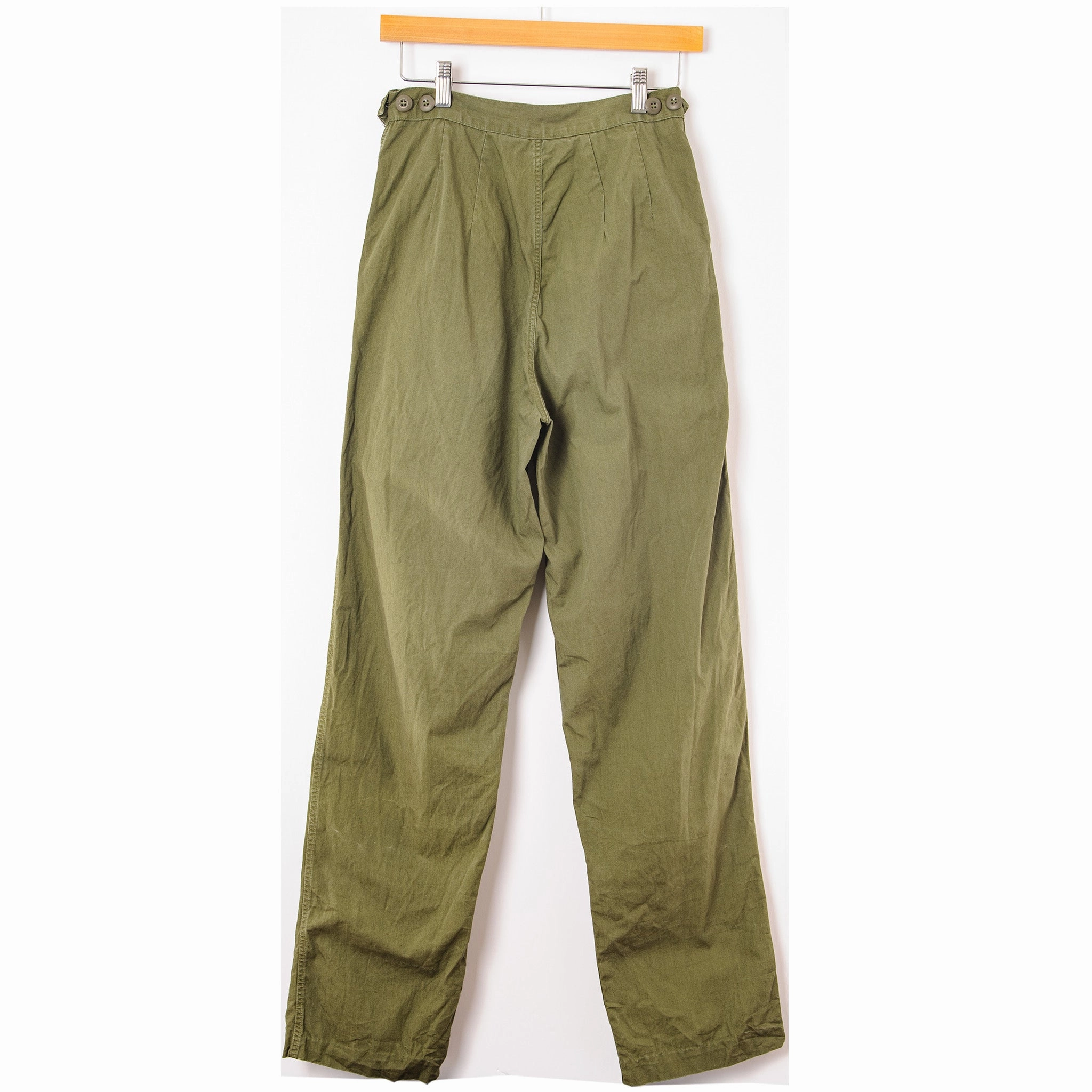 US ARMY FIELD TROUSERS PANTS WOMENS SLACKS 1967 VIETNAM WAR SIZE 26X32 Soft Finish Cold Weather Wear