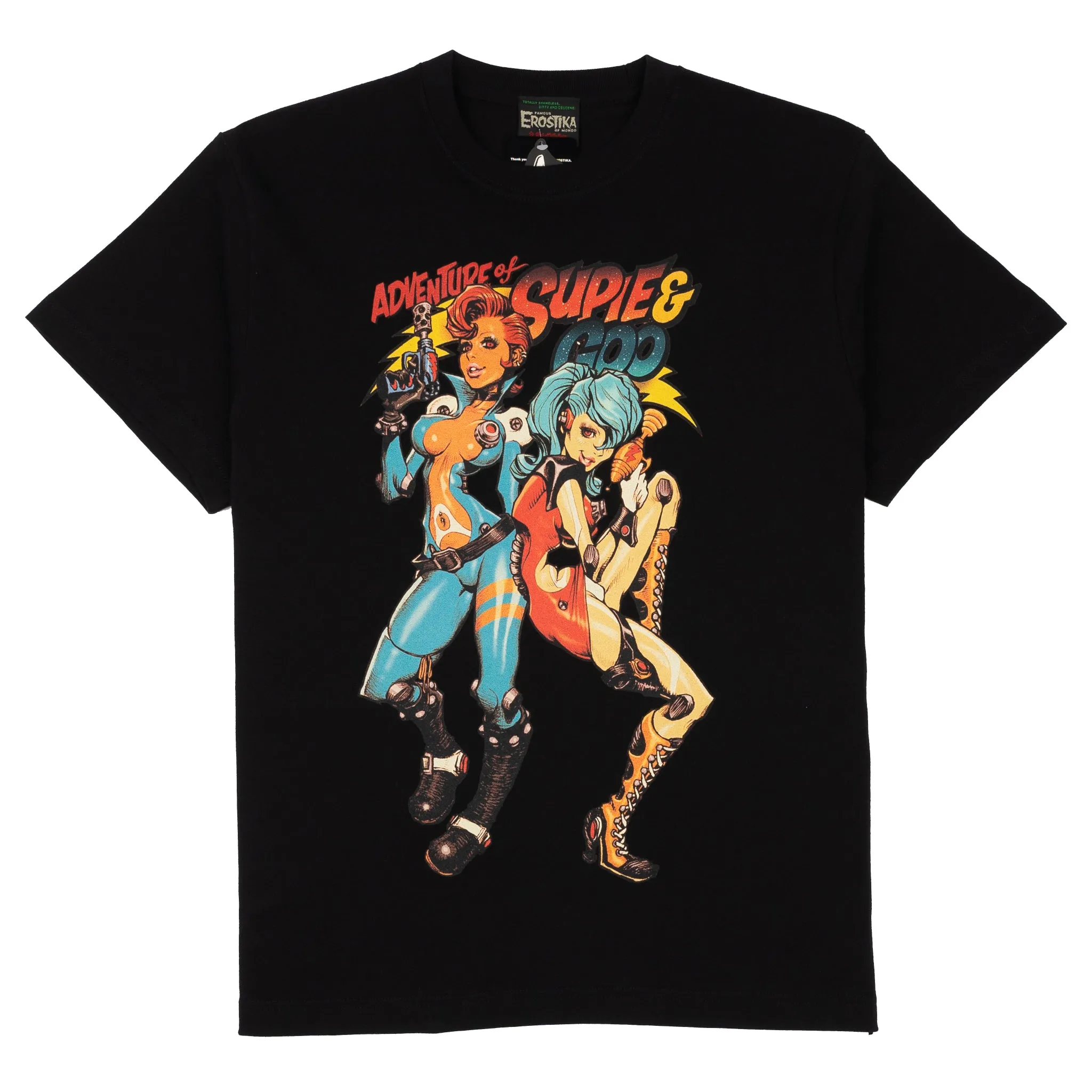 Adventure of Supie & Goo T-shirt - Black Comfortable Look