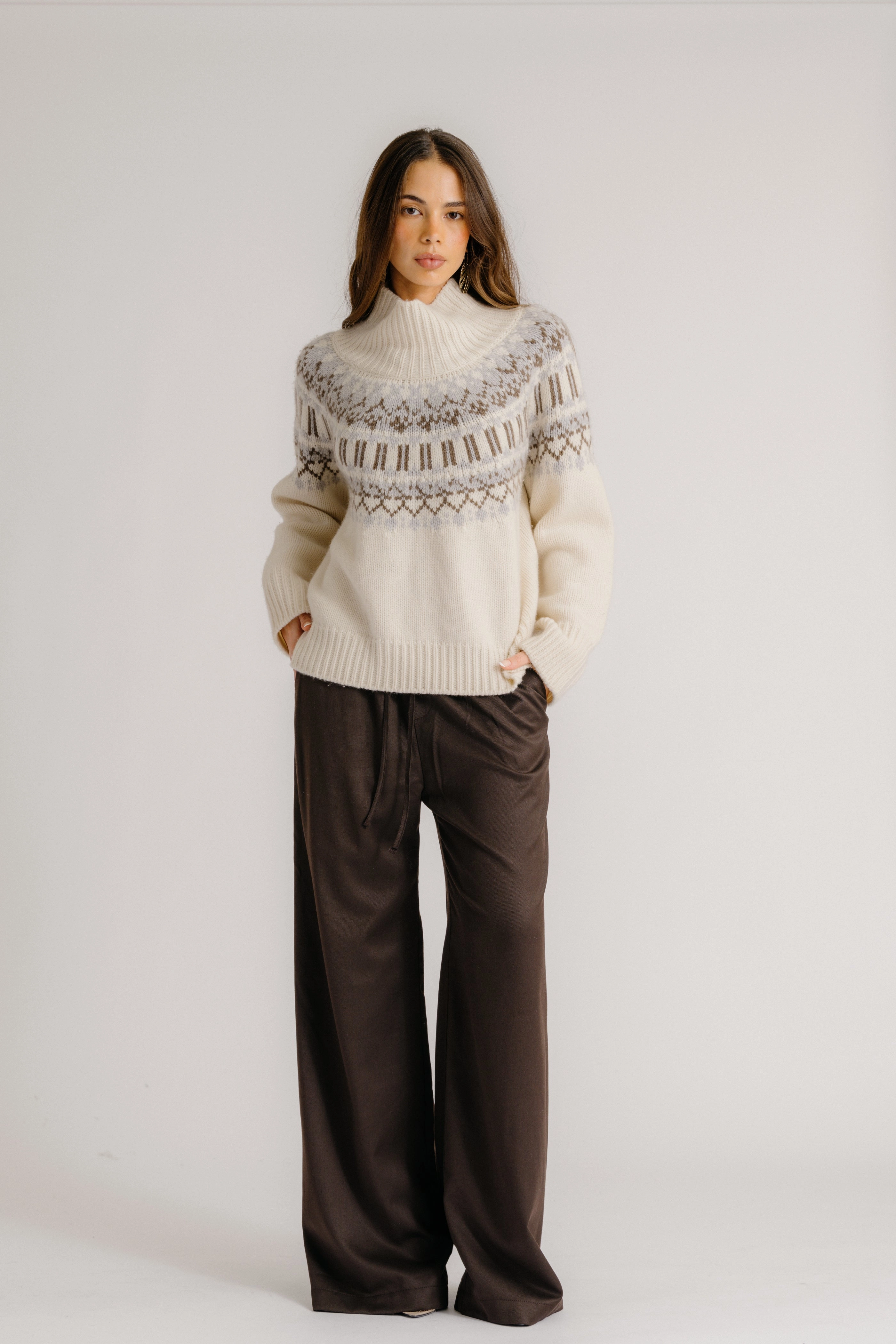 Comfort for All Cozy Design GEMMA PULL ON STRAIGHT LEG PANT | CHOCOLATE