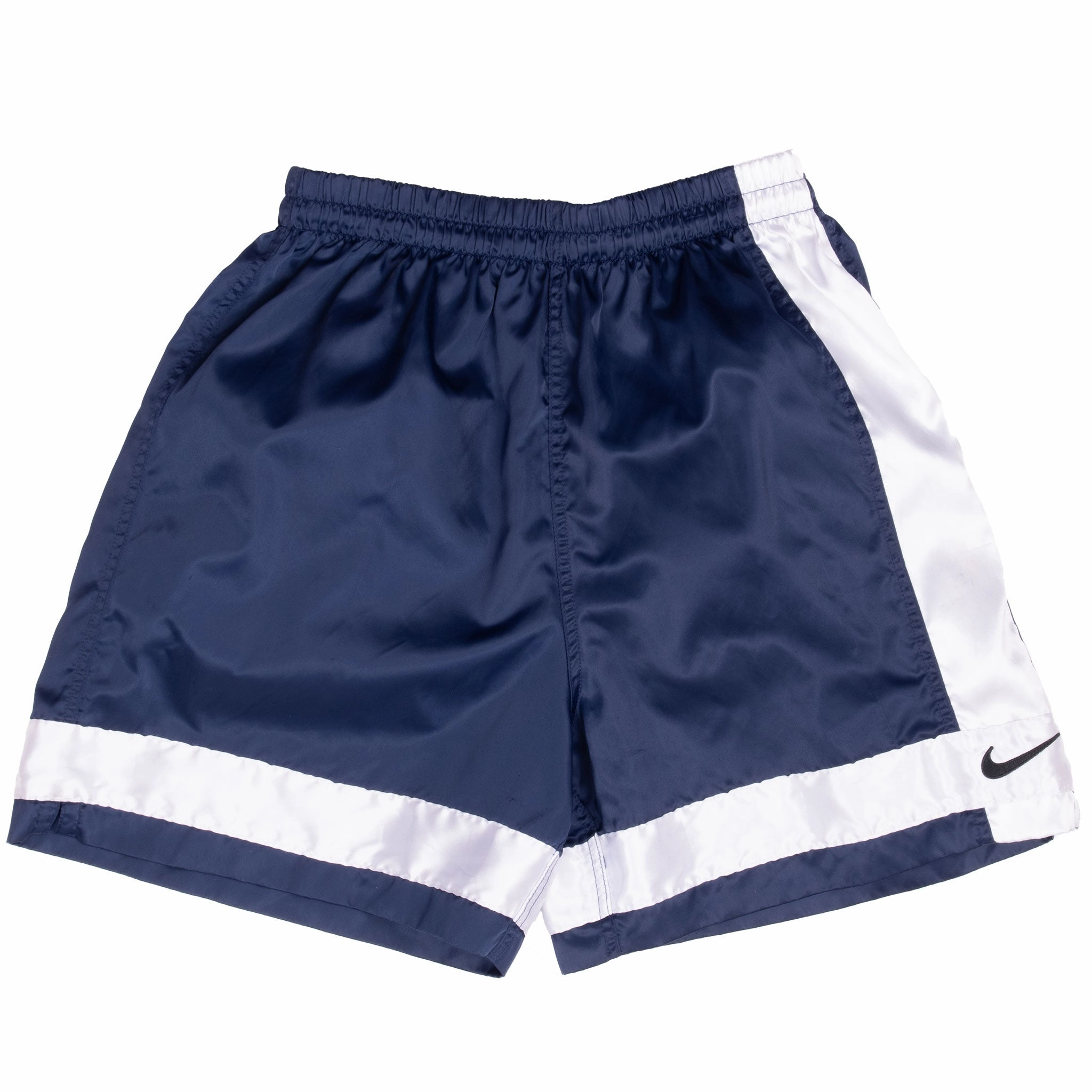 Stretch Flex Everyday Ready VINTAGE NIKE BLUE & WHITE CLASSIC SWOOSH TRACK SHORTS 1990S MEDIUM