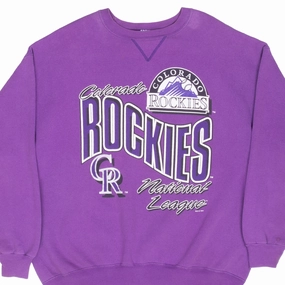 VINTAGE MLB COLORADO ROCKIES 1993 SWEATSHIRT LARGE MADE IN USA Chilly Weather