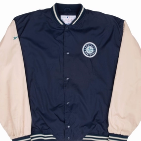 NonIrritating Tagless Neck Bright Tones VINTAGE MLB SEATTLE MARINERS REEBOK JACKET 1990S LARGE