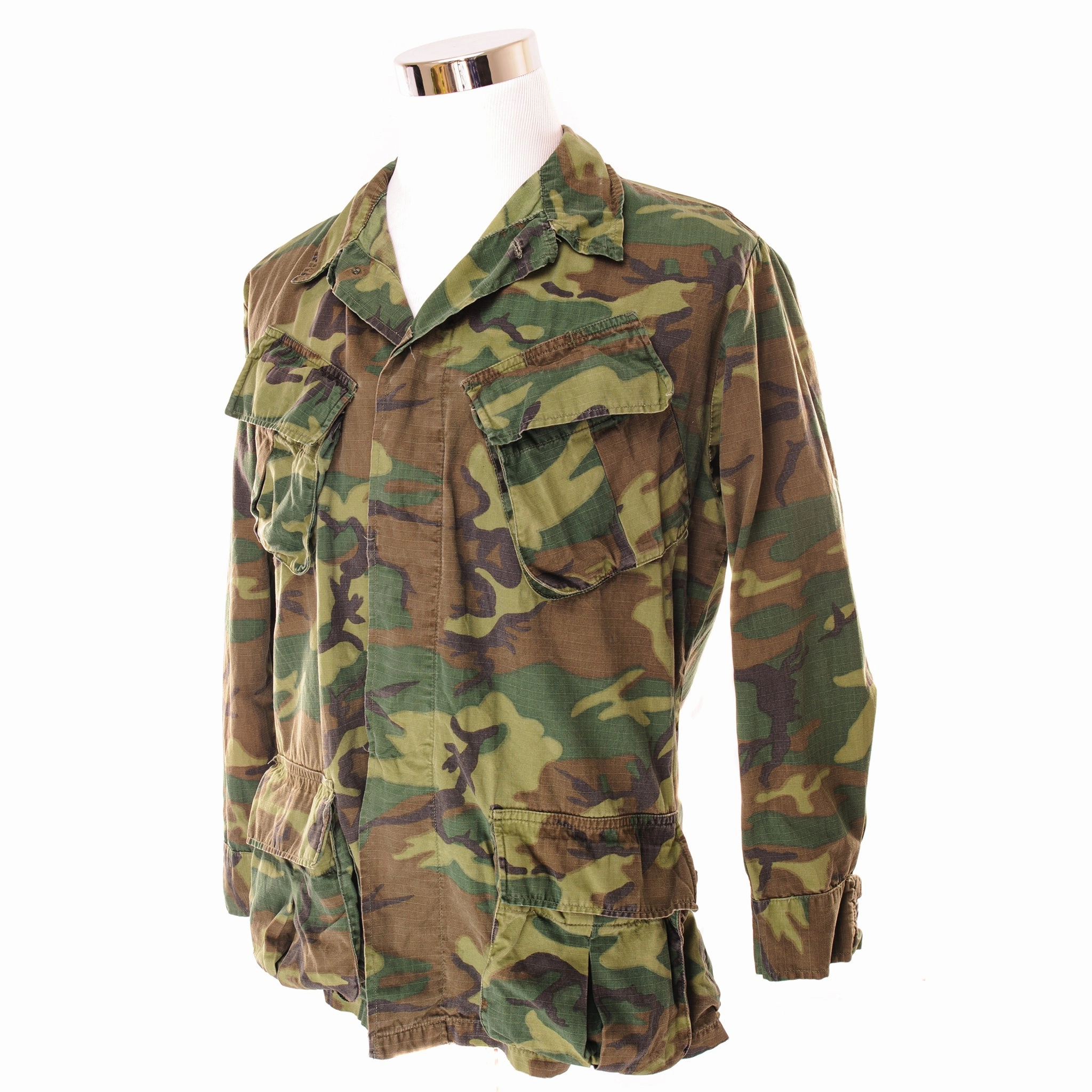 VINTAGE US ARMY TROPICAL COMBAT JACKET 5TH PATTERN ERDL 1969 VIETNAM WAR SIZE MEDIUM REGULAR Trail Comfort Stage