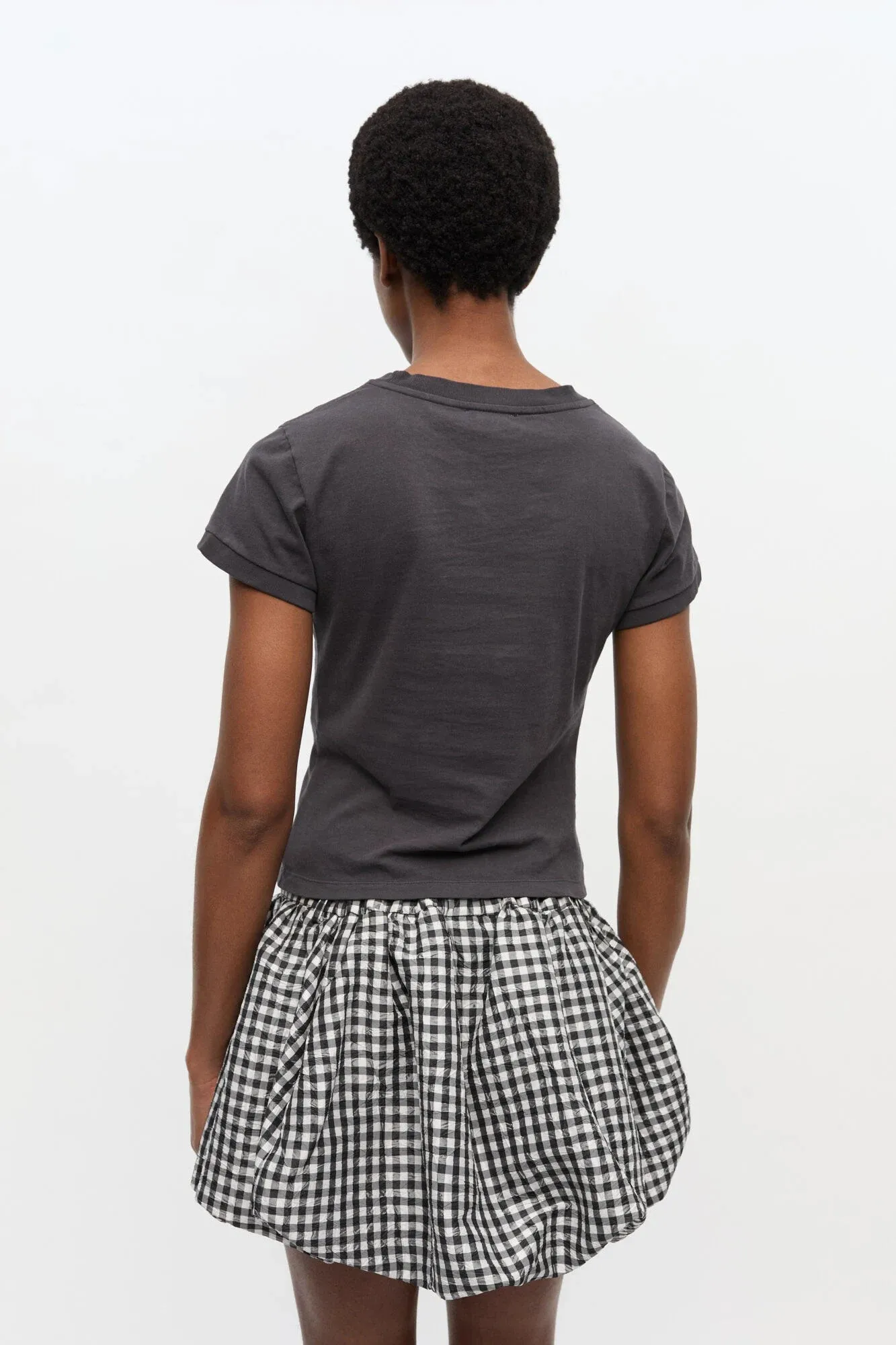 Casual Vibes Breathable wear Black Poodle Graphic Cropped T-shirt