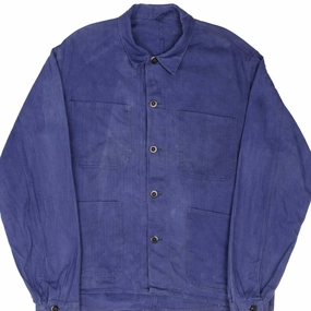 VINTAGE FRENCH WORK WEAR HBT JACKET 1960S SIZE MEDIUM Practical Wear