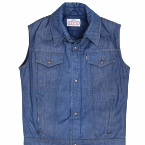 Waterproof Protection Urban Performance VINTAGE LEVIS ORANGE TAB SKI PUFFER DENIM VEST JACKET 1980S LARGE MADE IN USA