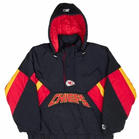 VINTAGE STARTER NFL KANSAS CITY CHIEFS PULLOVER JACKET 1990S XL Vision AntiStatic Lining