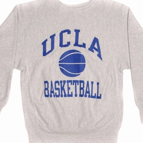 VINTAGE CHAMPION REVERSE WEAVE UCLA BASKETBALL SWEATSHIRT 1990s XL MADE USA aesthetic features