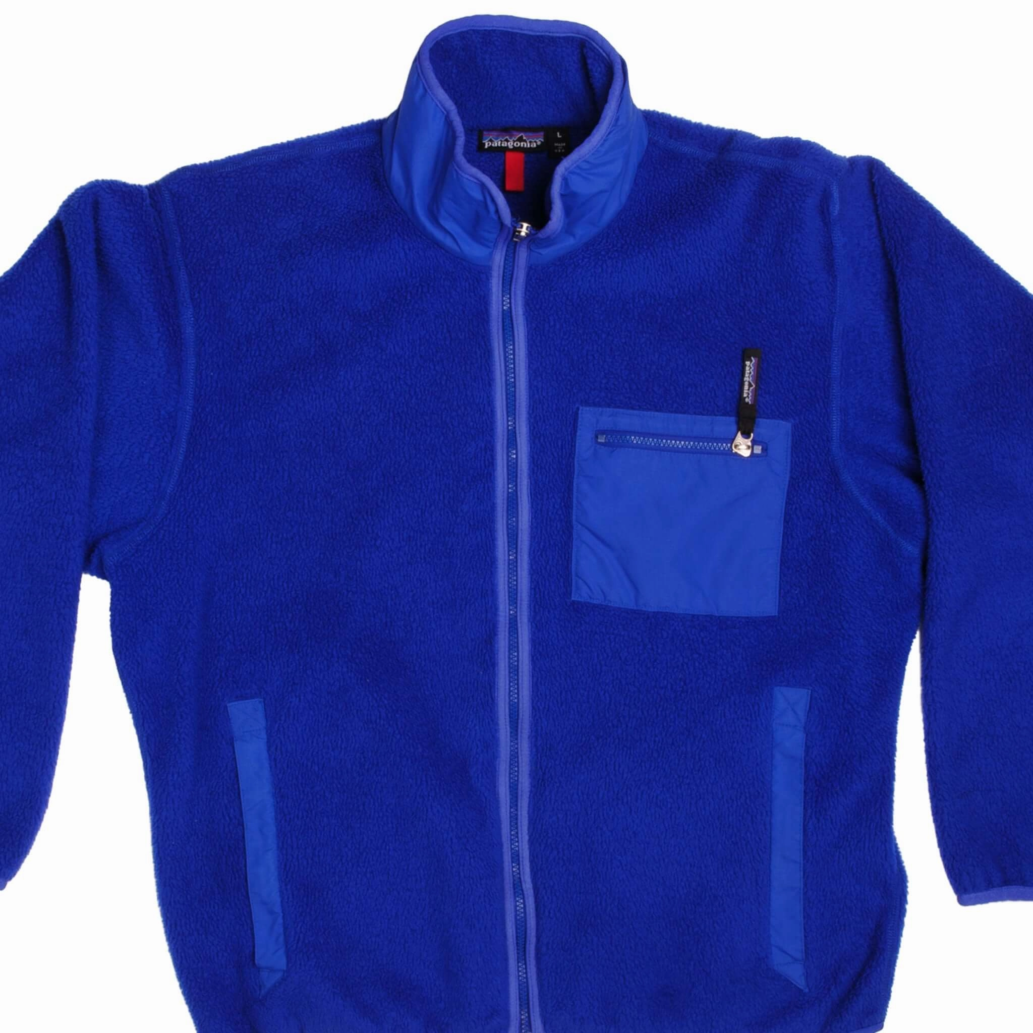 VINTAGE PATAGONIA CLASSIC RETRO-X DEEP PILE 1990S FLEECE JACKET LARGE MADE USA snag resistant Budget - friendly