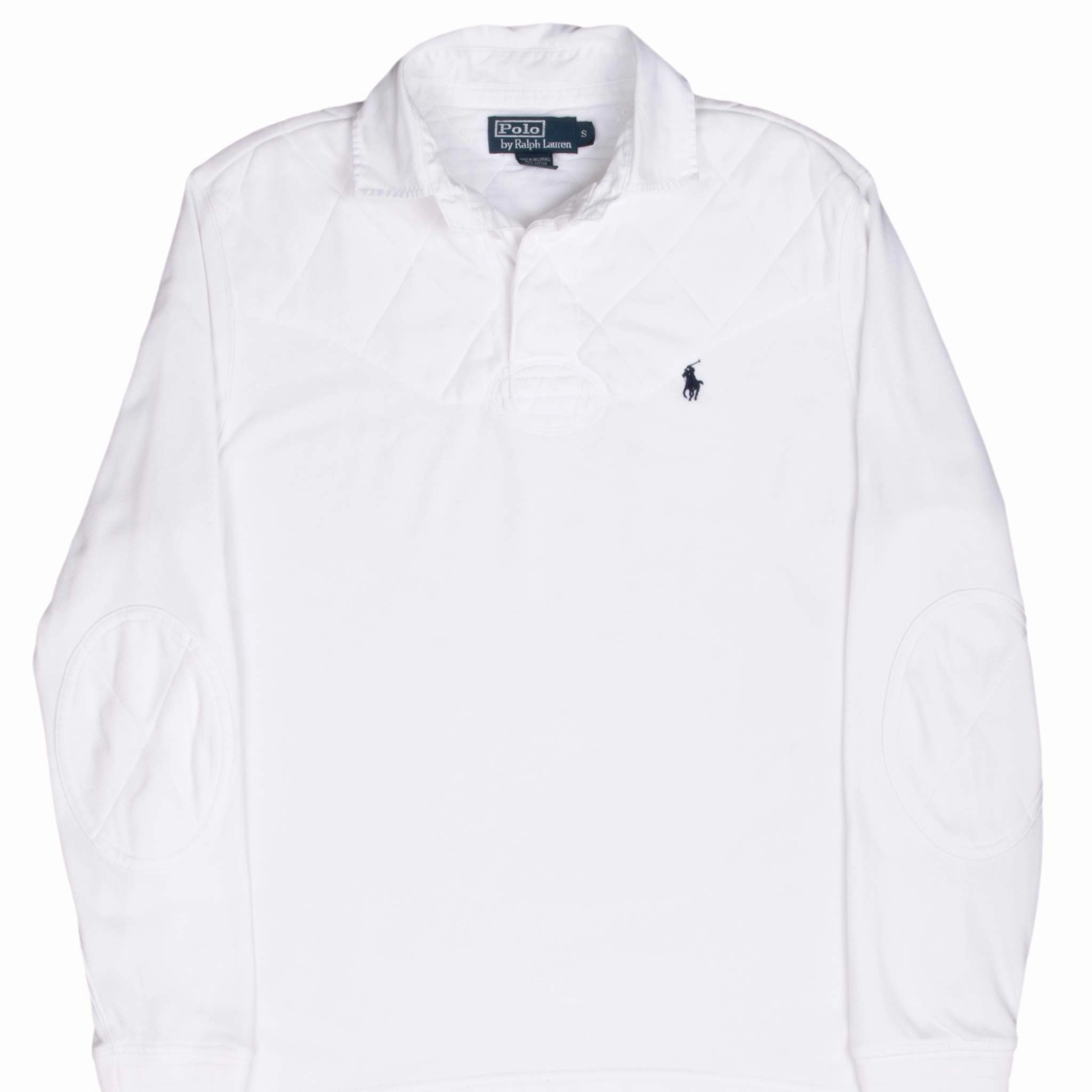 VINTAGE RALPH LAUREN WHITE RUGBY POLO SHIRT 1990S SMALL product running suitable speed