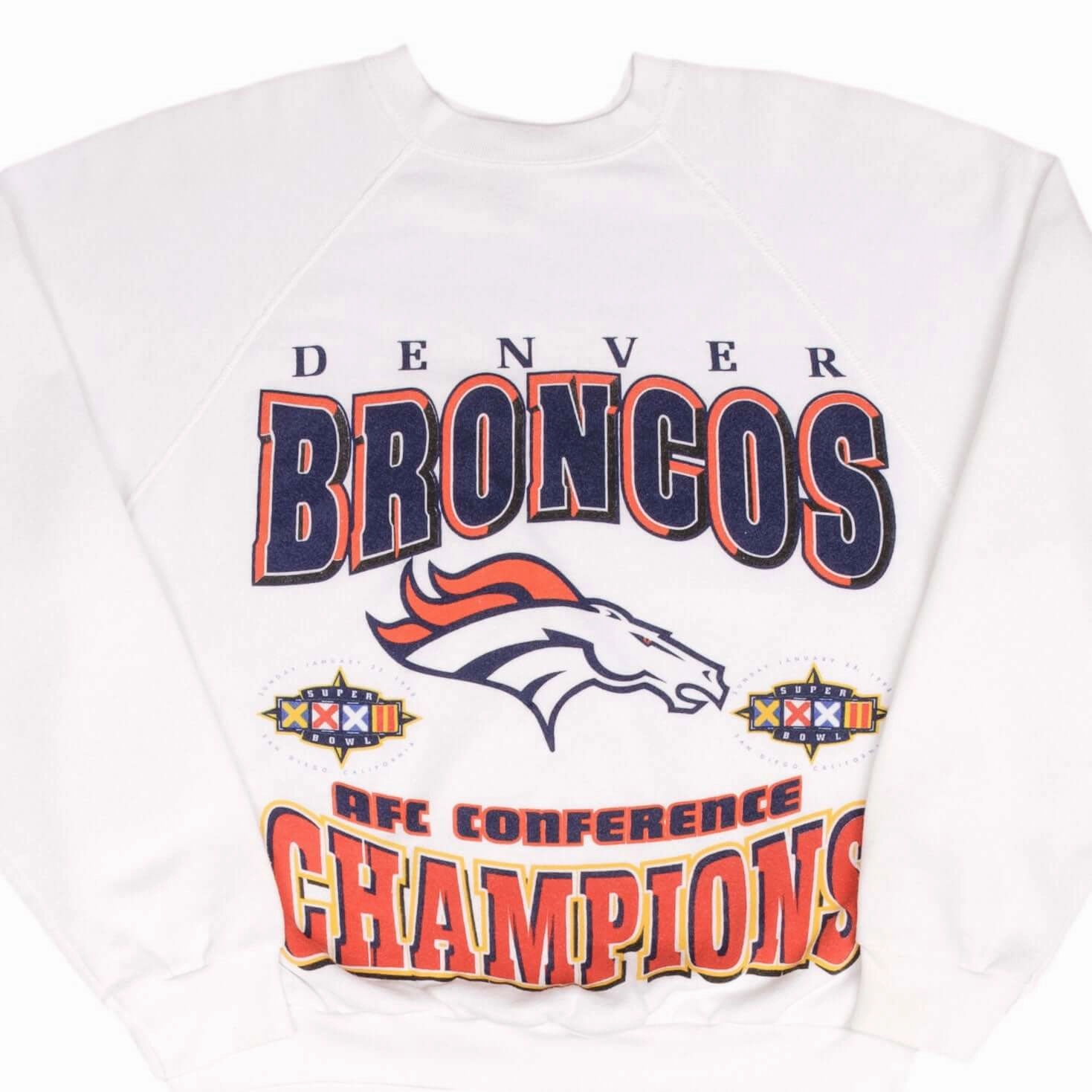 active top VINTAGE NFL DENVER BRONCOS AFC CHAMPIONS 1997 SWEATSHIRT SIZE LARGE