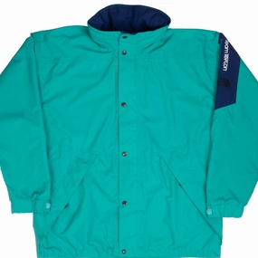 VINTAGE THE NORTH FACE GORETEX TEAL TEAM TEFLON WINDBREAKER JACKET 1990S LARGE Game Day