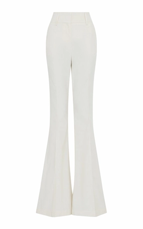 Ianthe Flare Pant in Ivory Sea Island Cotton Corduroy ReinforcedStitching Day Comfort