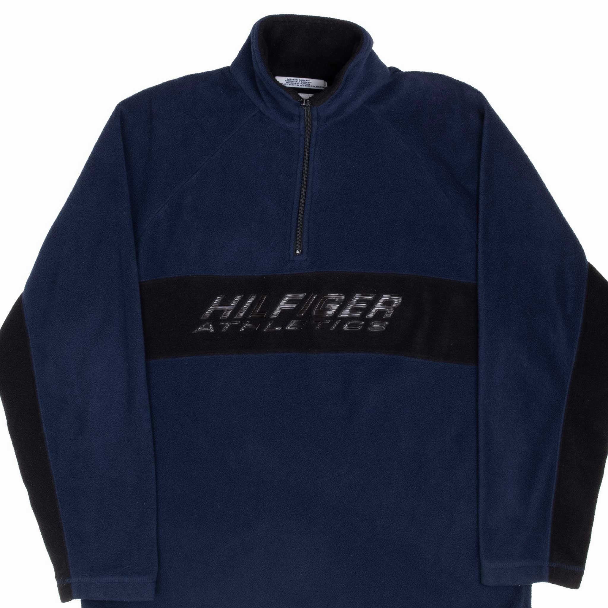 Biker Windbreaker Style VINTAGE TOMMY HILFIGER ATHLETICS QUARTER ZIP FLEECE JACKET 1990S SMALL