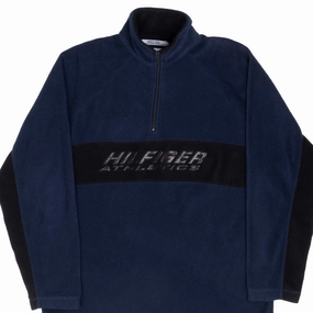 Biker Windbreaker Style VINTAGE TOMMY HILFIGER ATHLETICS QUARTER ZIP FLEECE JACKET 1990S SMALL