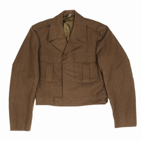 Slim Silhouette VINTAGE US ARMY OFFICER DRESS IKE WOOL JACKET 1950 KOREAN WAR SIZE 36R