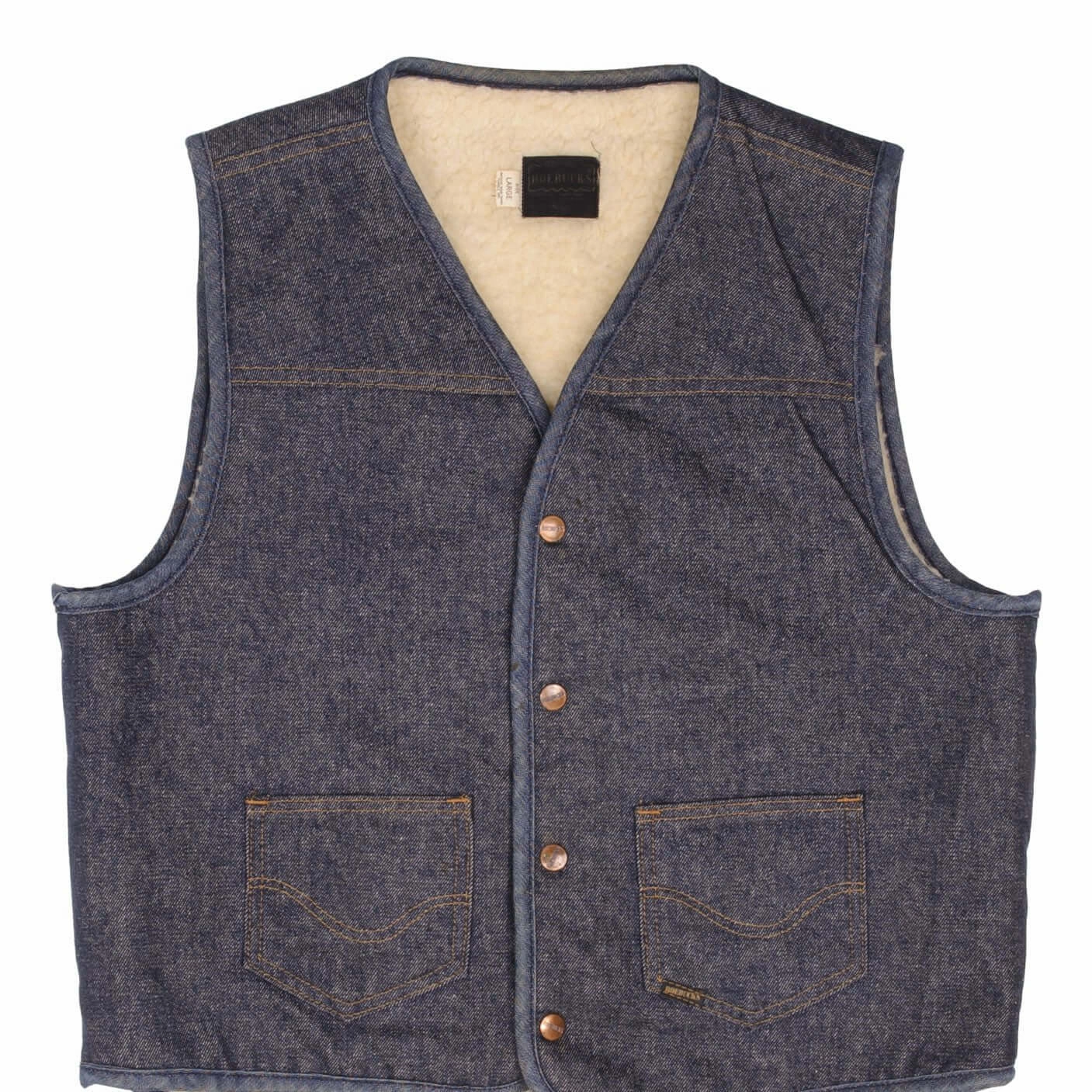 VINTAGE ROEBUCKS SHERPA VEST JACKET SIZE LARGE MADE IN USA 1960s suitable for graduations Softshell Material