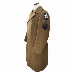 Subtle Design Detail VINTAGE US ARMY M-1939 OVERCOAT WOOL COAT 2ND DIVISION PATCH 1942 WW2 SIZE 36R