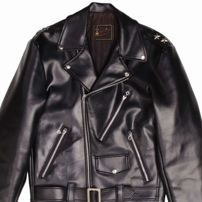 VINTAGE ADMIRAL FAUX LEATHER MOTORCYCLE JACKET 1950s SIZE 36 Stretch Panels Christmas