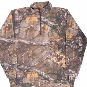 VINTAGE HUNTING REALTREE XTRA CAMO QUARTER ZIP SWEATSHIRT 2XL product loop stability Chilly Day Outfit