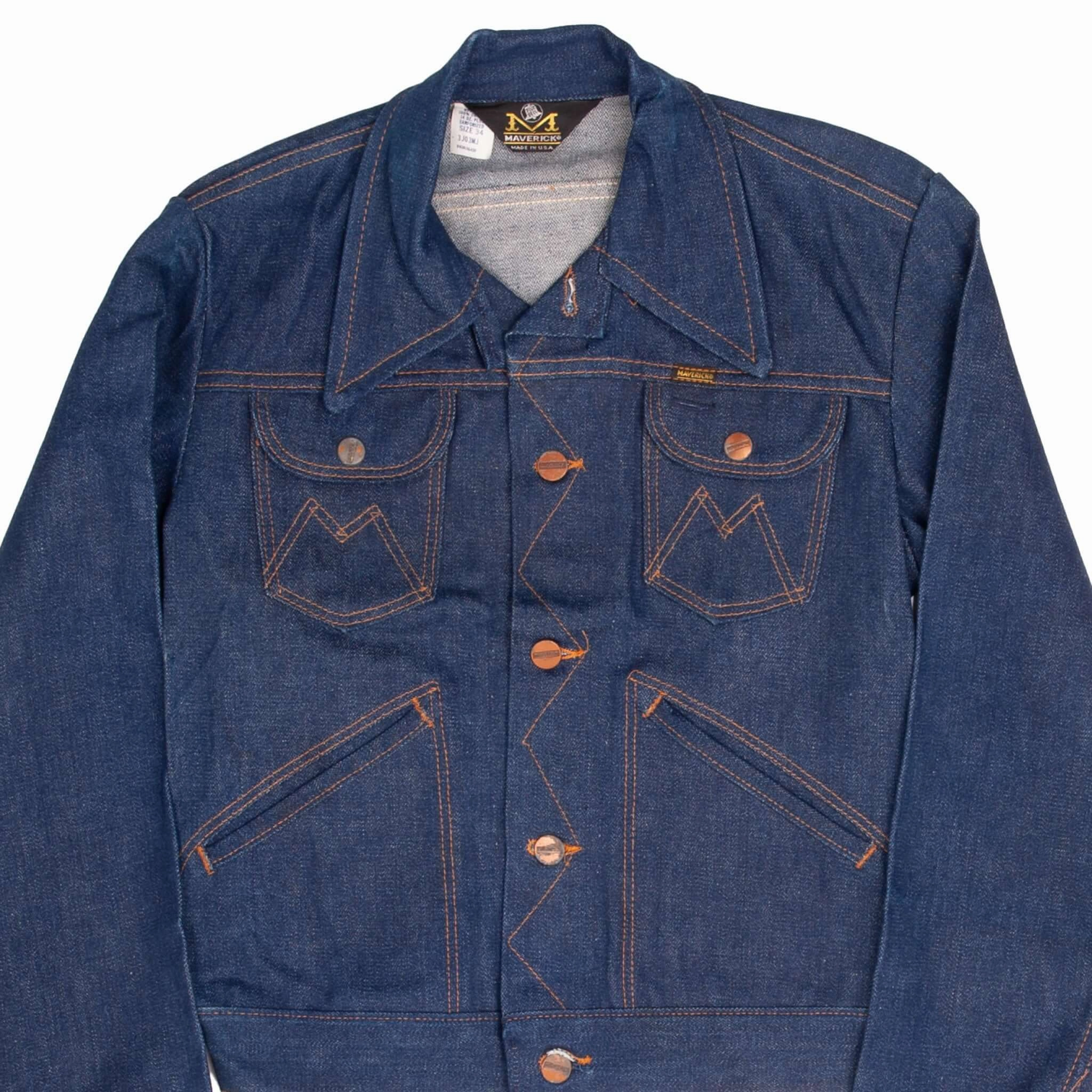 Gallery VINTAGE MAVERICK BLUE BELL DENIM JACKET 3J03MJ 1970S SIZE 34 MADE USA DEADSTOCK