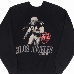 VINTAGE NFL LOS ANGELES RAIDERS BO JACKSON SWEATSHIRT 1989 SIZE LARGE right for formal events Elastic