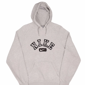 product gemstone luxury VINTAGE NIKE SPELLOUT SWOOSH GREY HOODIE SWEATSHIRT 2000S SIZE MEDIUM